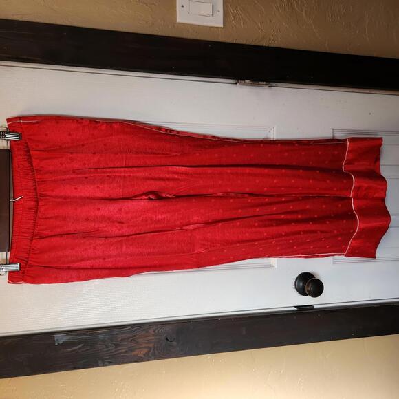 Victoria's Secret Other - Victoria's Secret Red Satin-Like Women's Pajama Pants w/ Polka Dot- small